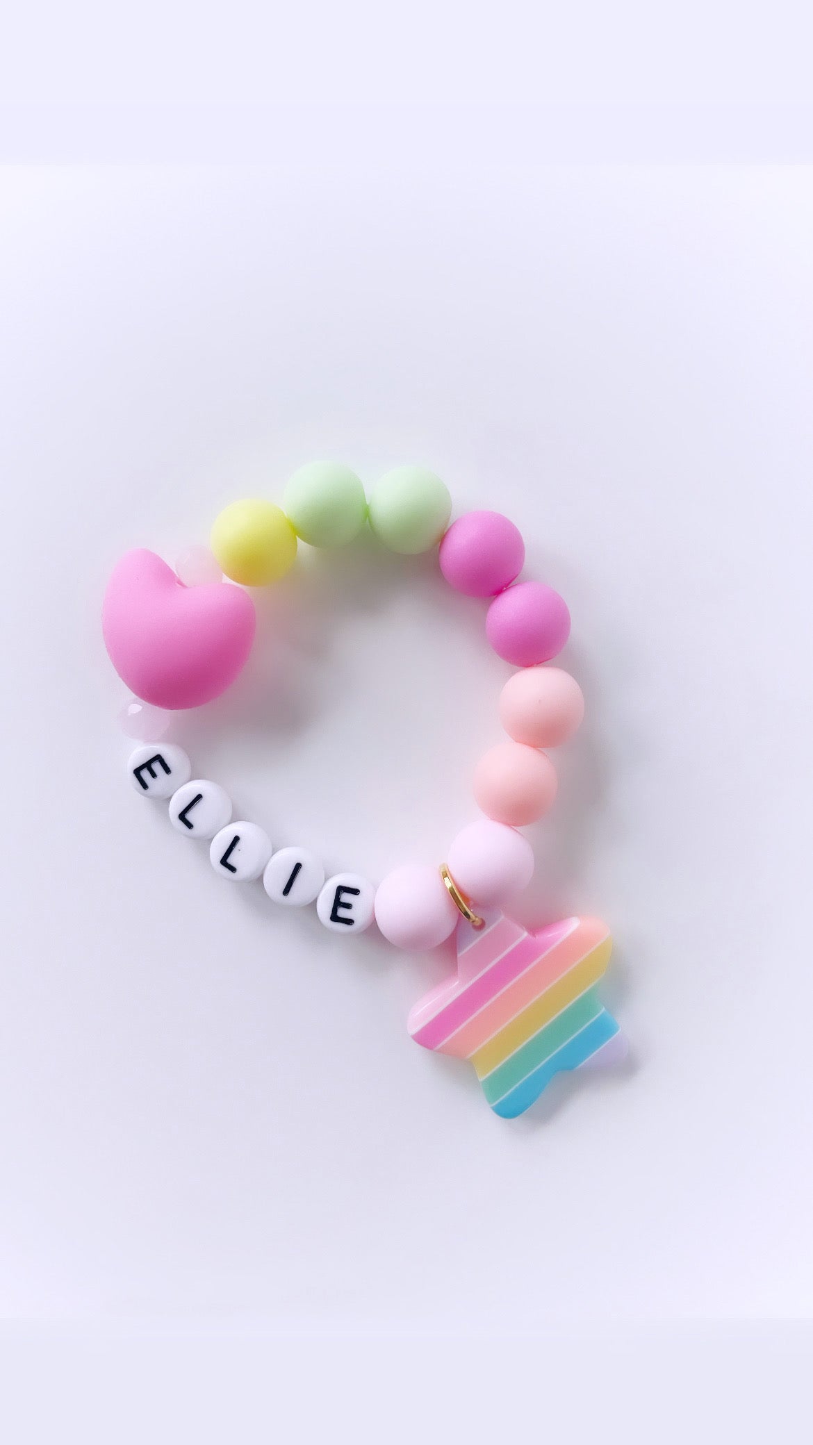 Rainbow in Pink Personalized Bracelet