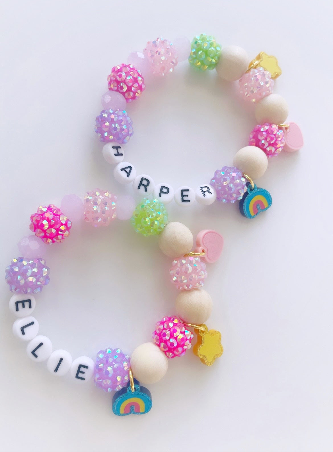 Rainbow Heart Personalized Bracelet