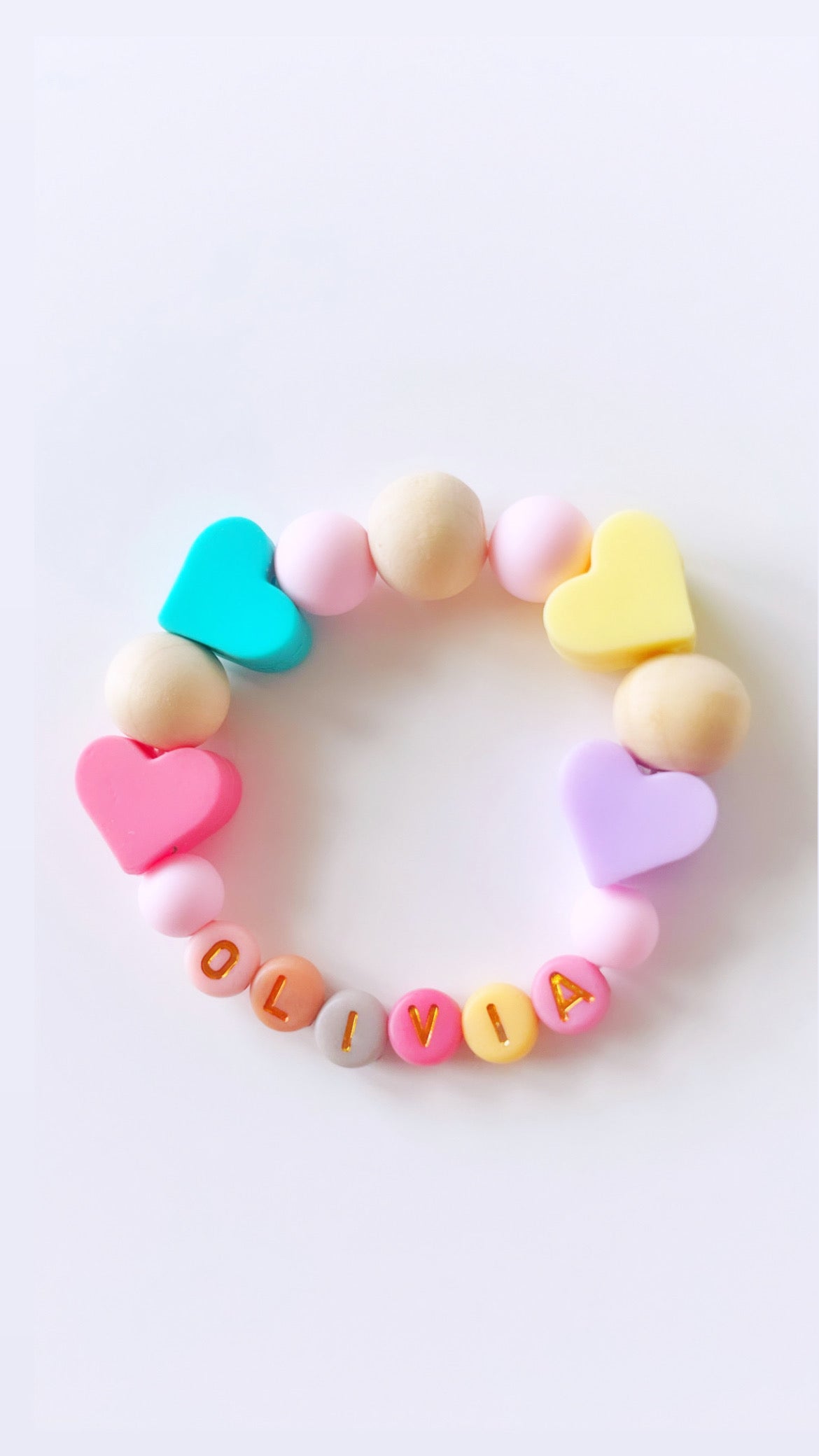 Heart Colored Personalized Bracelet