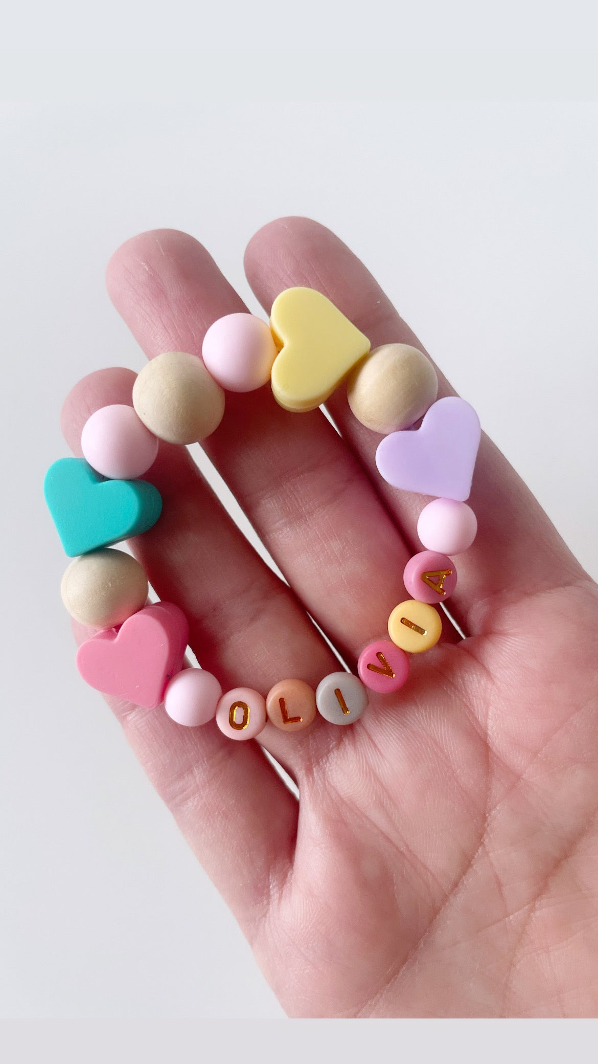 Heart Colored Personalized Bracelet